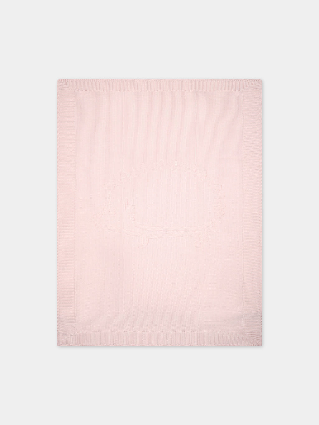 Couverture rose pour bébé fille avec hérisson